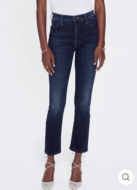 MOTHER High-Rise Dark Indigo Skinny Jeans